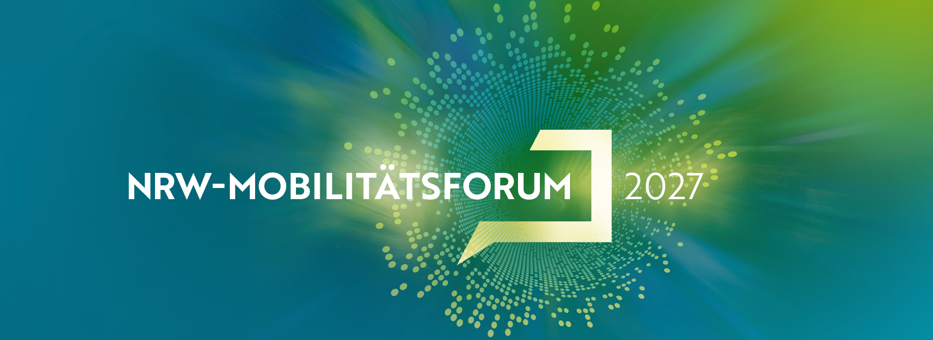 Mobilitätsforum 2026 Hintergrundbild mit Logo und verschiedenen Icons aus dem Bereich Mobilität (Bahn, Fahrrad, Auto)